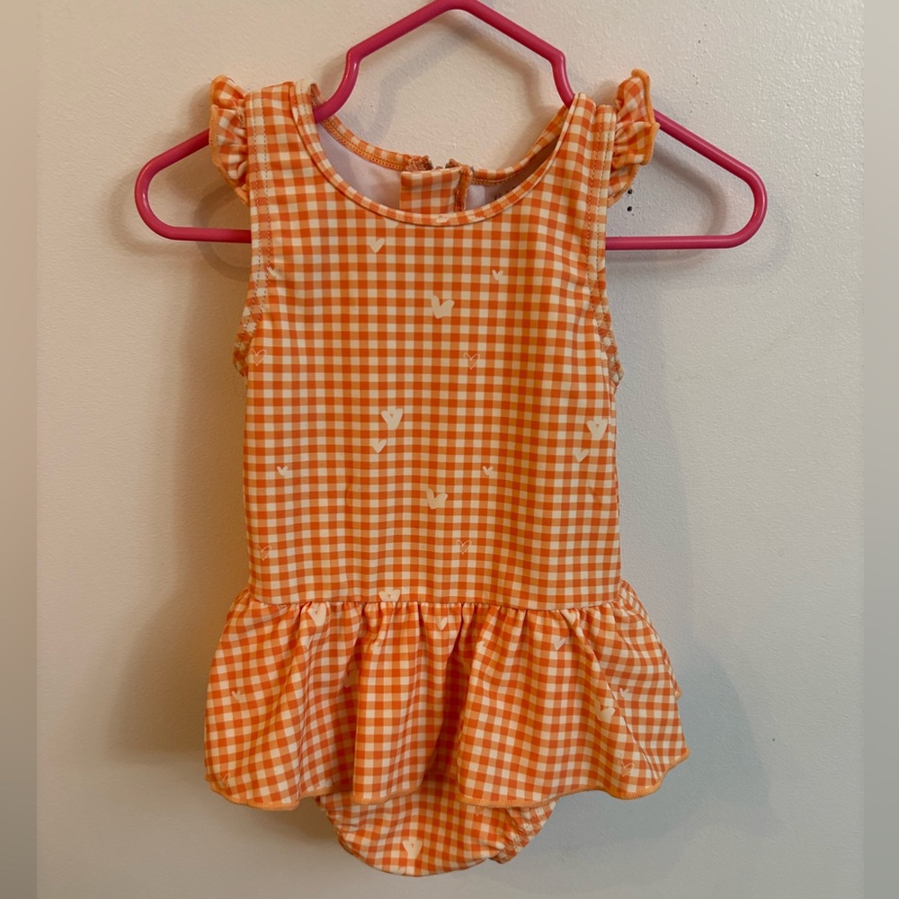 Souris mini Orange Gingham swimwear 12-18 months